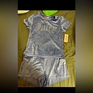 Juicy couture baby blue pajama set